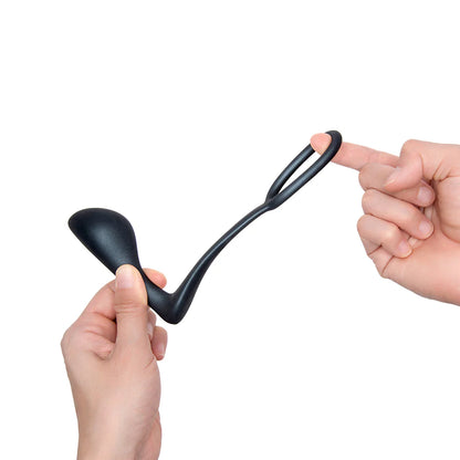 b-Vibe Ringer - 2-in-1 Cock Ring & Prostate Plug for Dual Stimulation