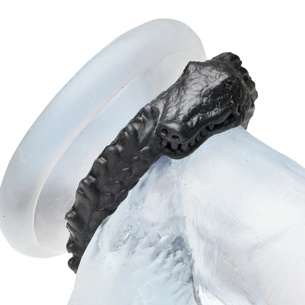 Creature Cocks Black Caiman - Fantasy Silicone Cock Ring
