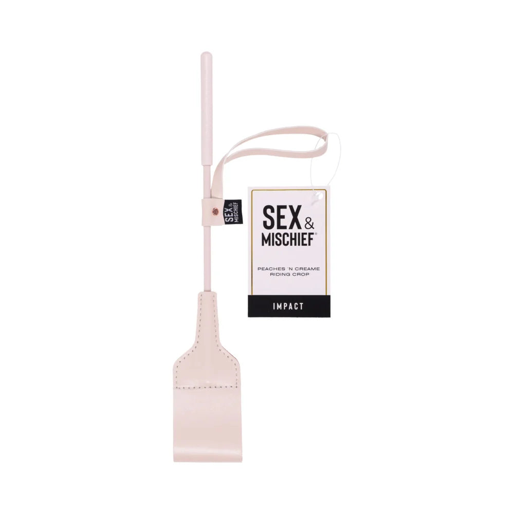Sex & Mischief Peaches 'n CreaMe Riding Crop - 12" Peach