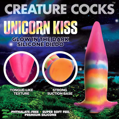Creature Cocks Unicorn Kiss - Glow-in-the-Dark Tongue Fantasy Dildo