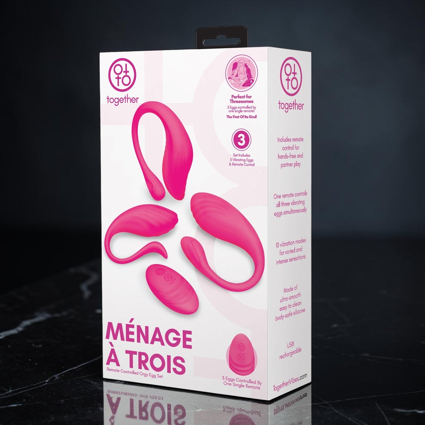Together Ménage à Trois - Remote Control Orgy Egg Set