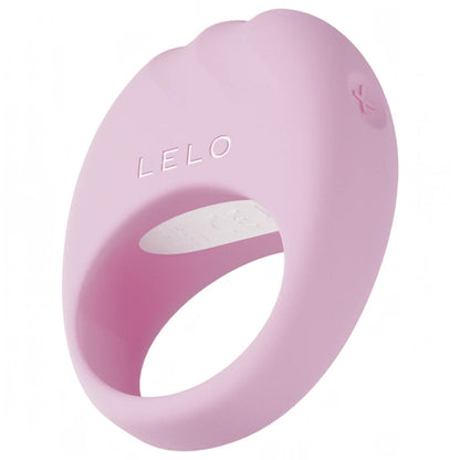 A pink silicone adult novelty device with the brand name 'LELO' embossed on the side, shown against a plain white background.