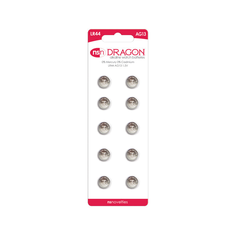 Dragon Alkaline LR44/AG13 Button Cell Batteries - 10-Pack