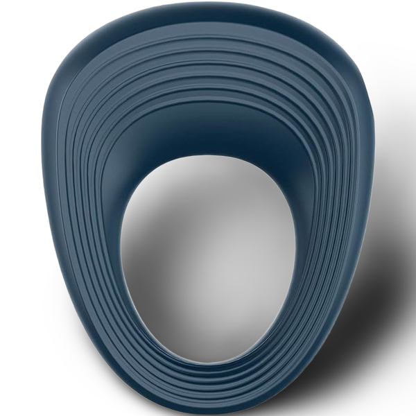 Blue rubber band on a white background
