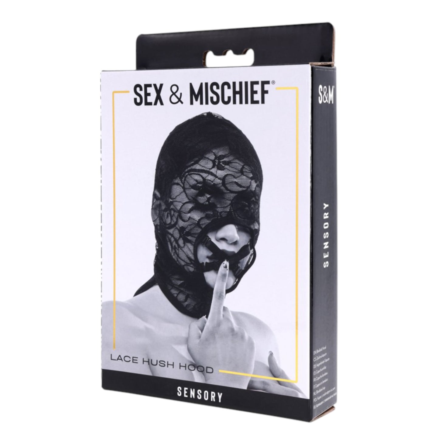 Sex & Mischief Lace Hush Hood - Black Sheer Floral