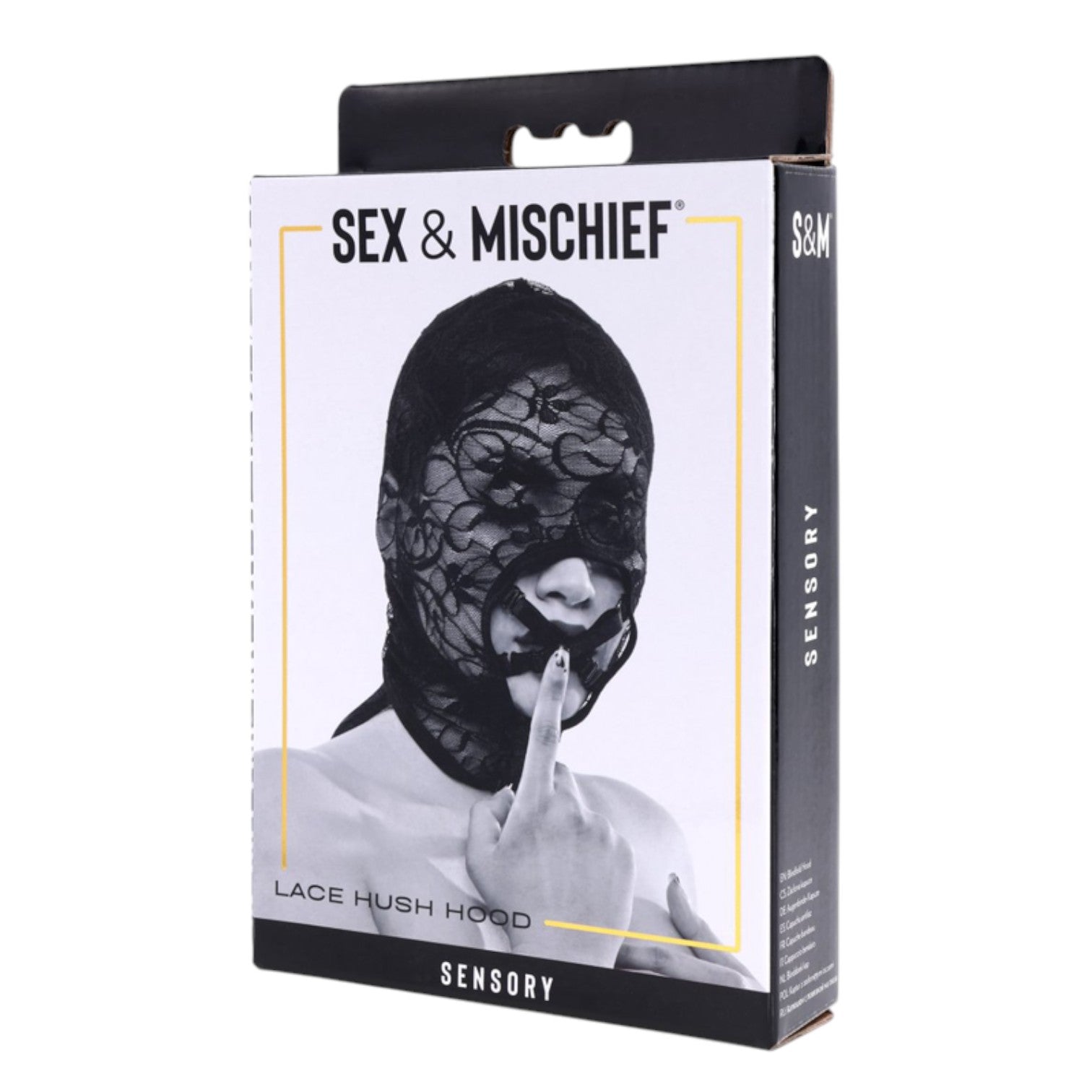 Sex & Mischief Lace Hush Hood - Black Sheer Floral