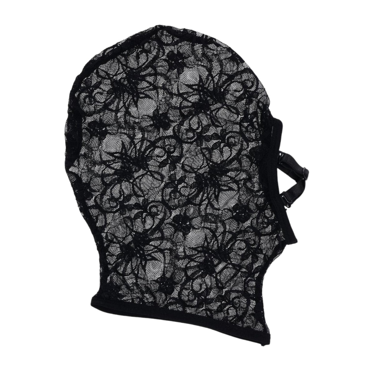 Sex & Mischief Lace Hush Hood - Black Sheer Floral