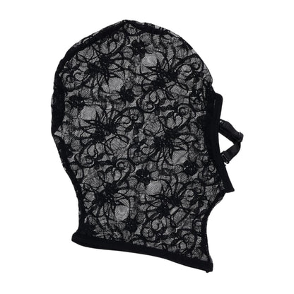 Sex & Mischief Lace Hush Hood - Black Sheer Floral
