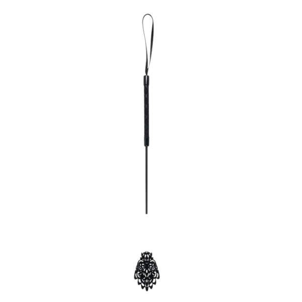 Sex & Mischief Lace Silicone Crop - 19" Black