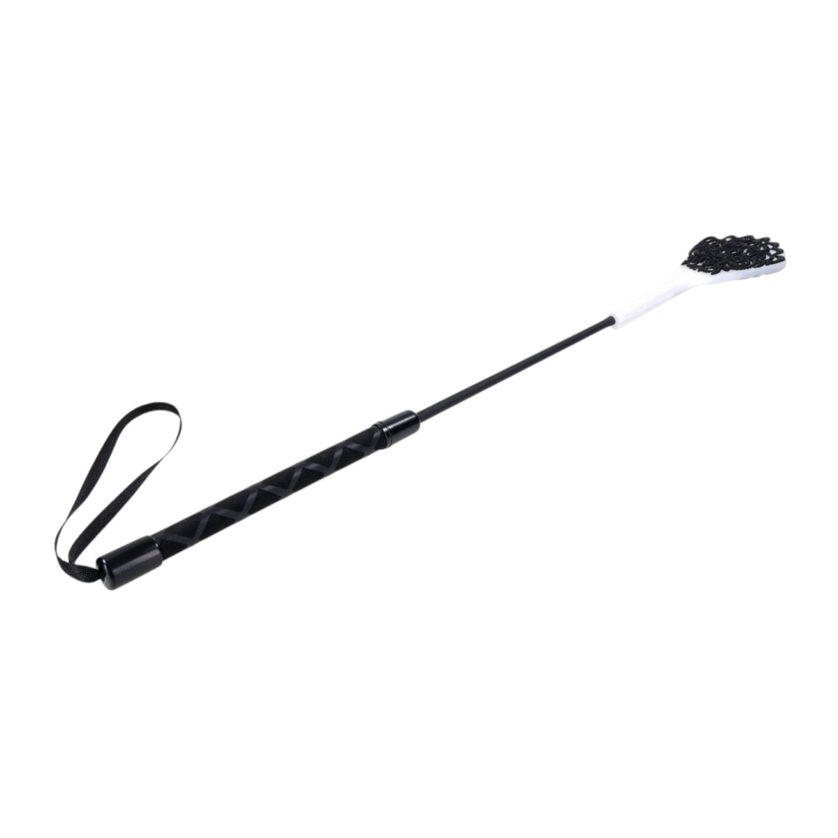 Sex & Mischief Lace Silicone Crop - 19" Black