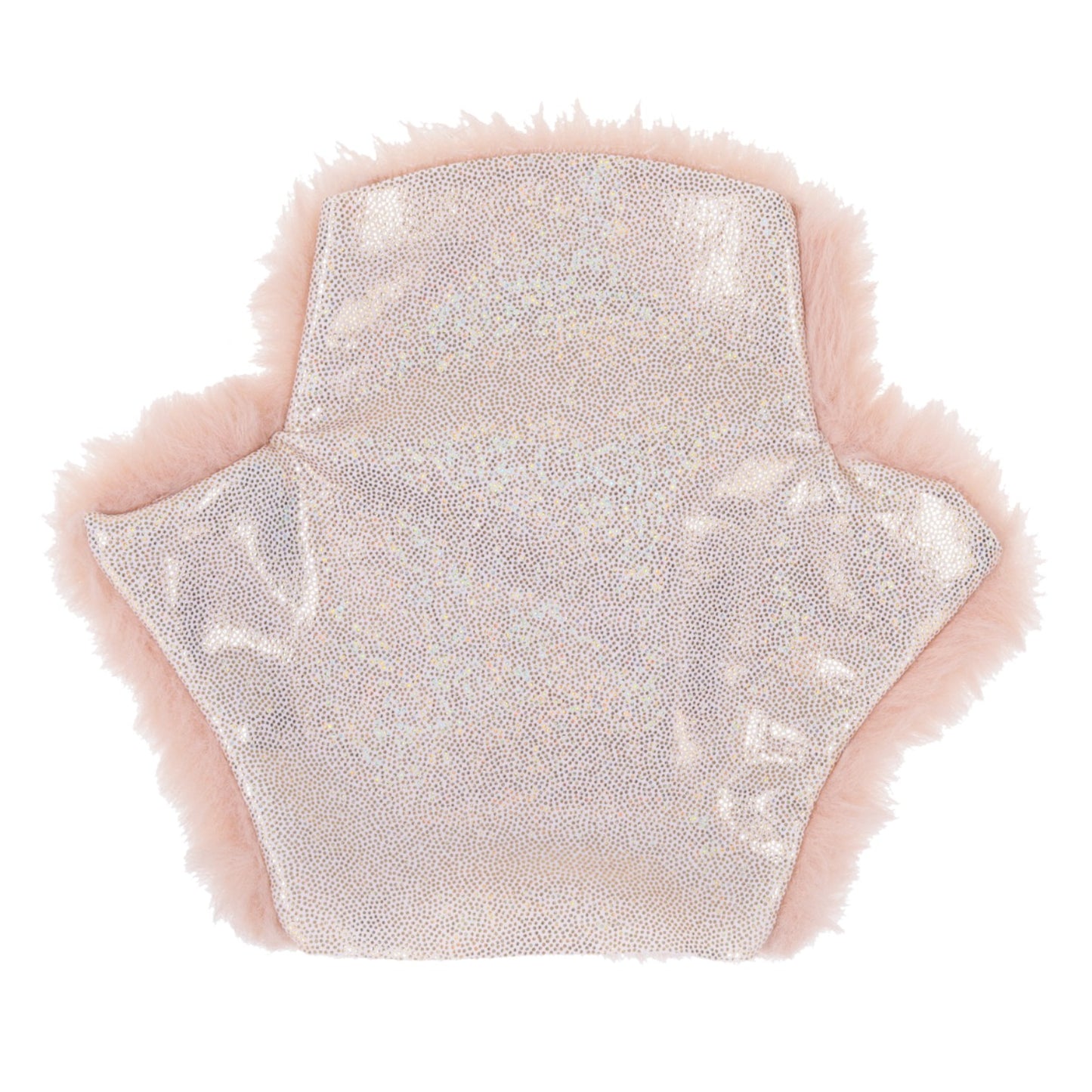Sex & Mischief Peaches 'N CreaMe Spiked Sensory Glove - Rose Gold Faux Fur