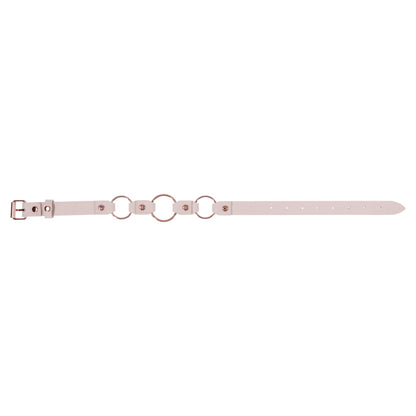 Sex & Mischief Peaches 'N CreaMe Ring Day Collar - Rose Gold Faux Leather