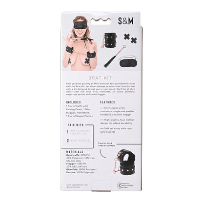 Sex & Mischief Brat Kit Black - 4-Piece Punishment Set
