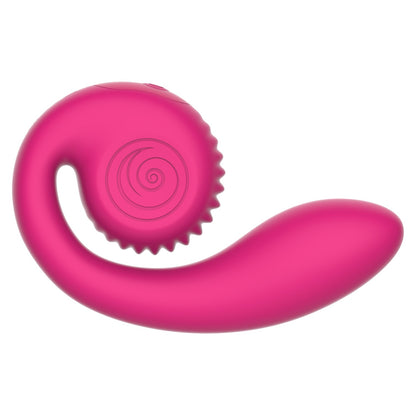 Vibrador PlayLoveToys SVibe GIZI Lite de silicona color rosa dragonfruit con diseño ergonómico de doble estimulación