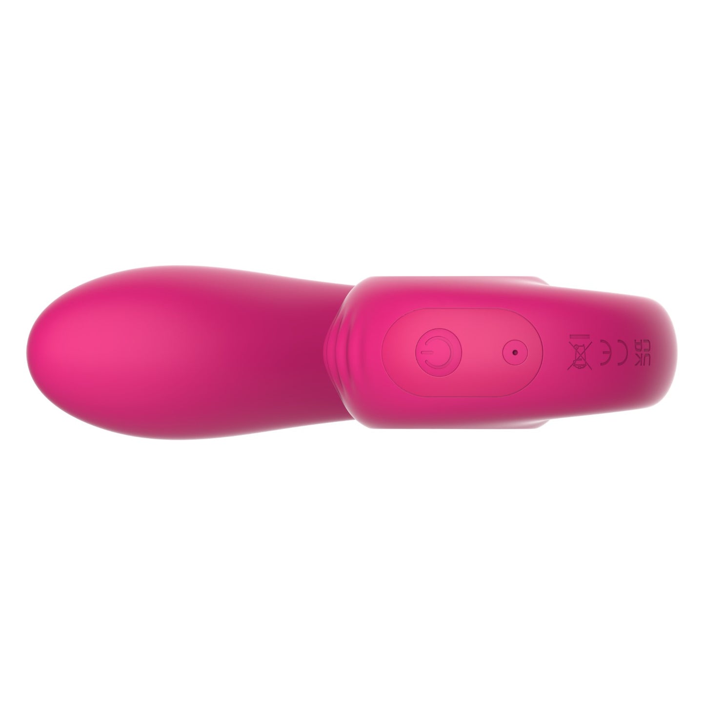 Vibrador PlayLoveToys SVibe GIZI Lite de silicona suave color rosa dragonfruit con botones de control integrados