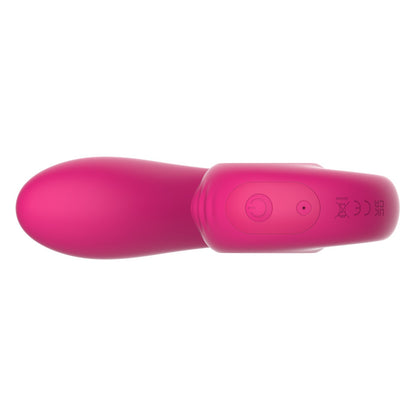 Vibrador PlayLoveToys SVibe GIZI Lite de silicona suave color rosa dragonfruit con botones de control integrados
