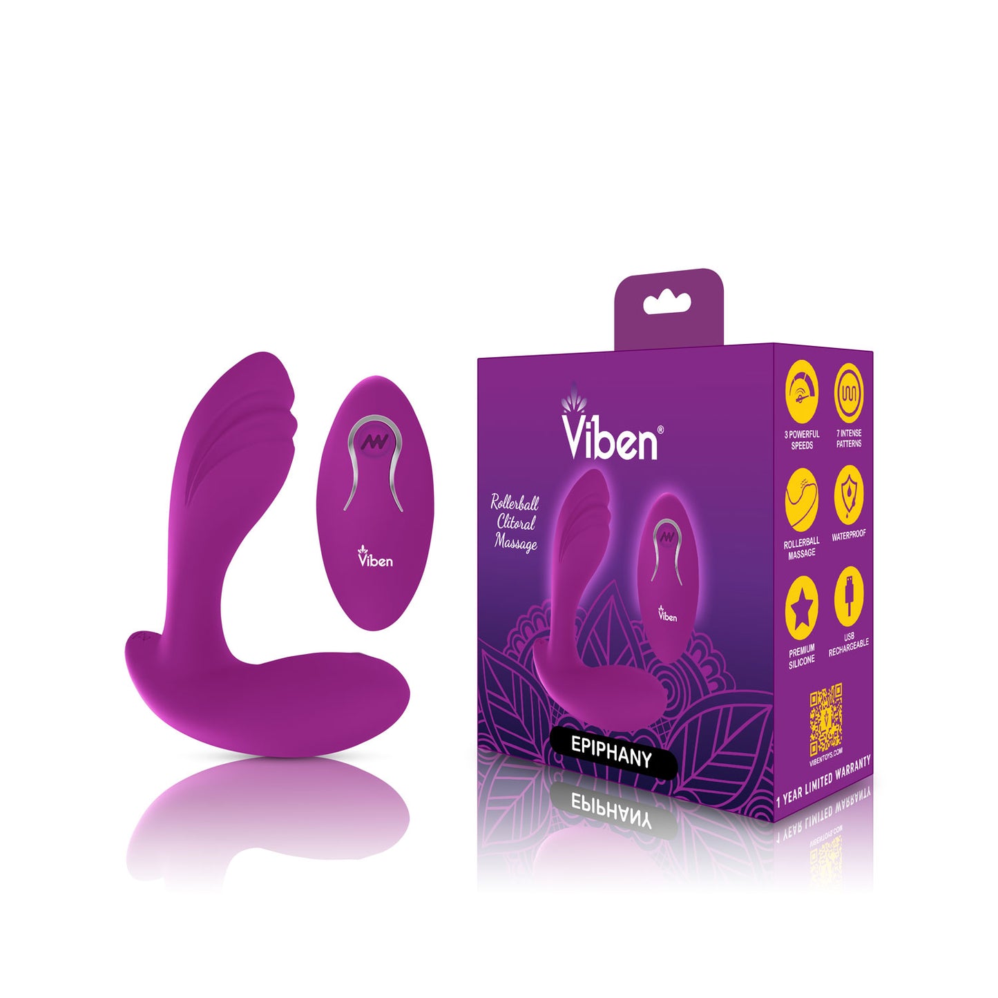 Viben Epiphany Rollerball - Panty Vibe Clitoral Stimulator - PlayLoveToys