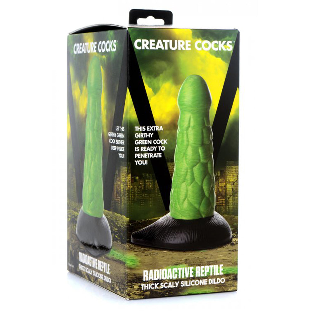 Creature Cocks Radioactive Reptile - Thick Scaly Silicone Dildo