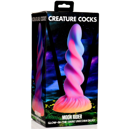 Creature Cocks Moon Rider - Glow-in-the-Dark Unicorn Horn Dildo