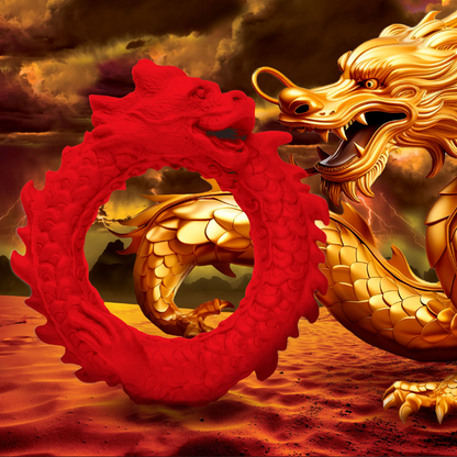 Creature Cocks Rise of the Dragon - Red Dragon Fantasy Silicone Cock Ring