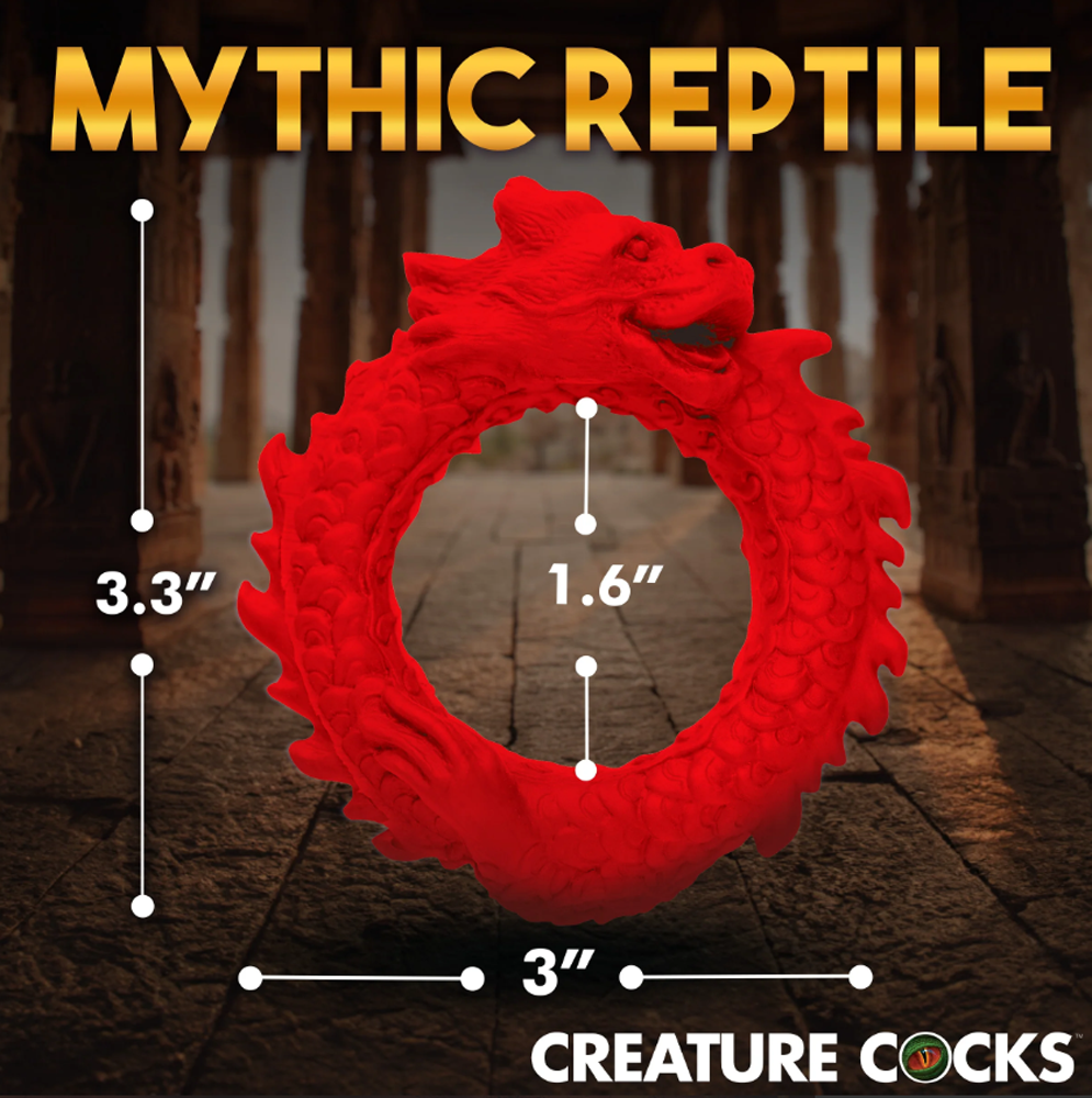 Creature Cocks Rise of the Dragon - Red Dragon Fantasy Silicone Cock Ring