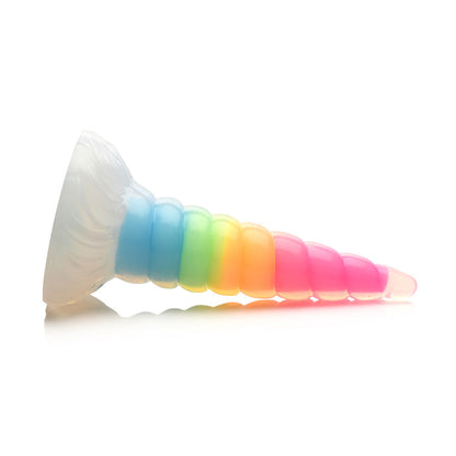 Creature Cocks Uni-Glow - Glow-in-the-Dark Rainbow Unicorn Horn Dildo