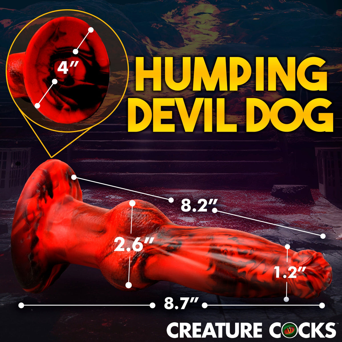 Creature Cocks Hell Wolf - Thrusting & Vibrating Canine Fantasy Vibrator