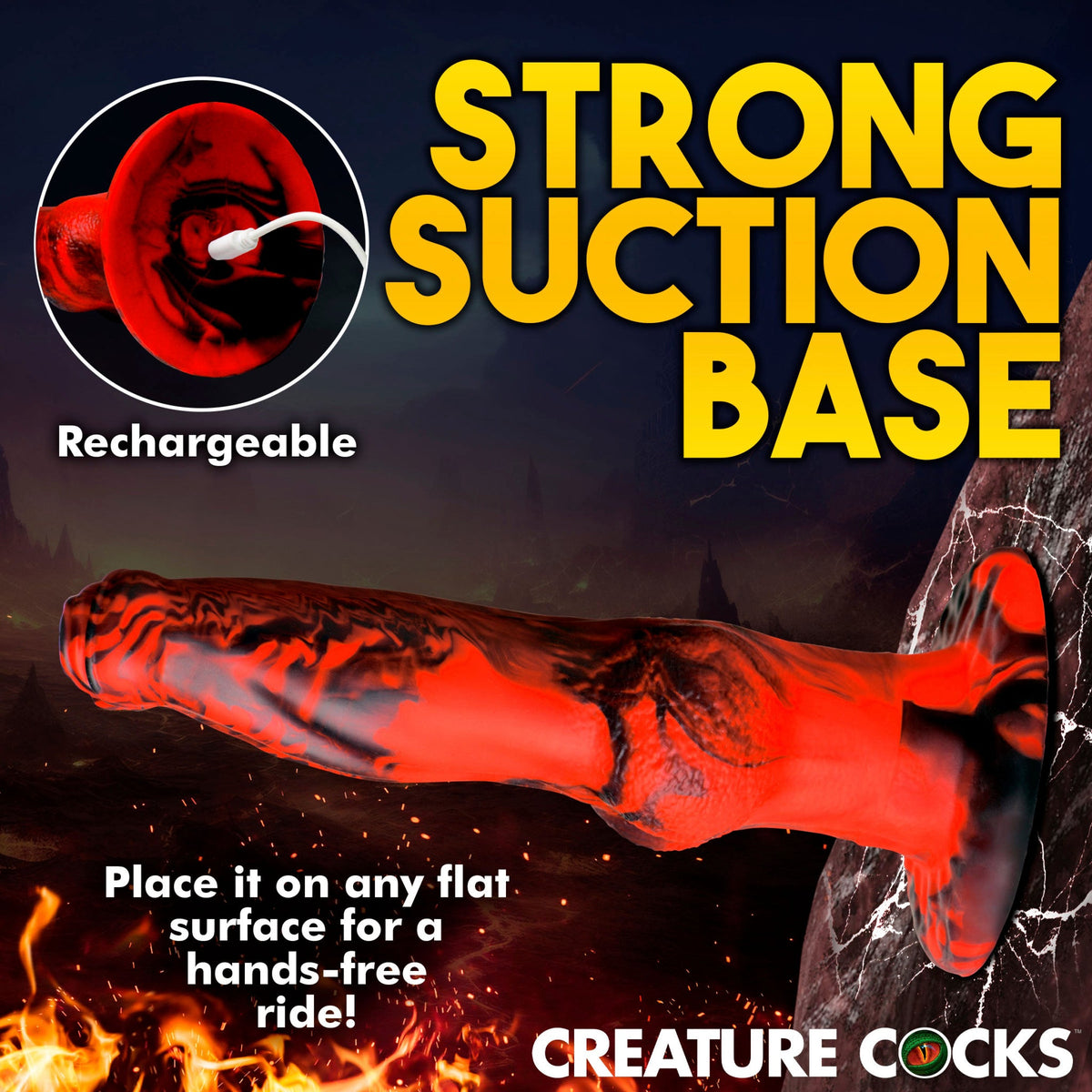 Creature Cocks Hell Wolf - Thrusting & Vibrating Canine Fantasy Vibrator