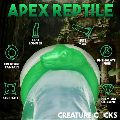 Creature Cocks Serpentine - Jade Snake Fantasy Silicone Cock Ring