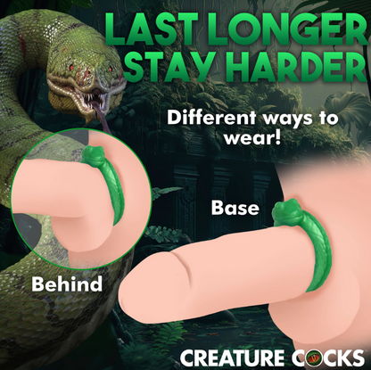 Creature Cocks Serpentine - Jade Snake Fantasy Silicone Cock Ring