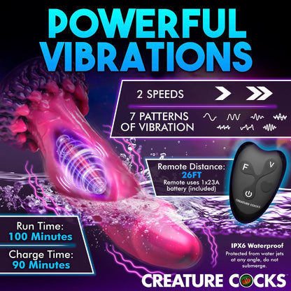 Creature Cocks Xenox - Alien Wasp Vibrating Fantasy Dildo with Remote