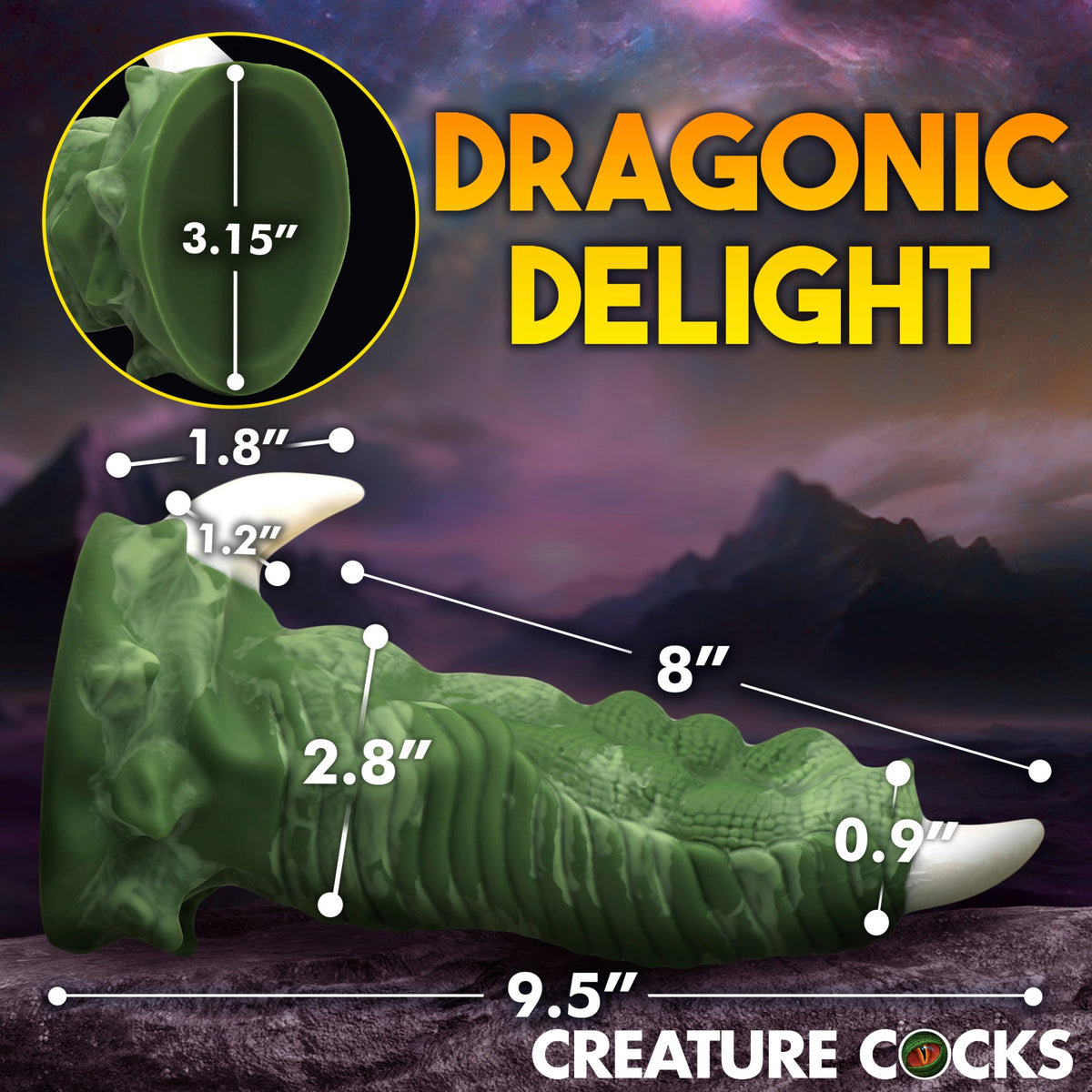 Creature Cocks Dragon Claw - Scaled Fantasy Silicone Dildo