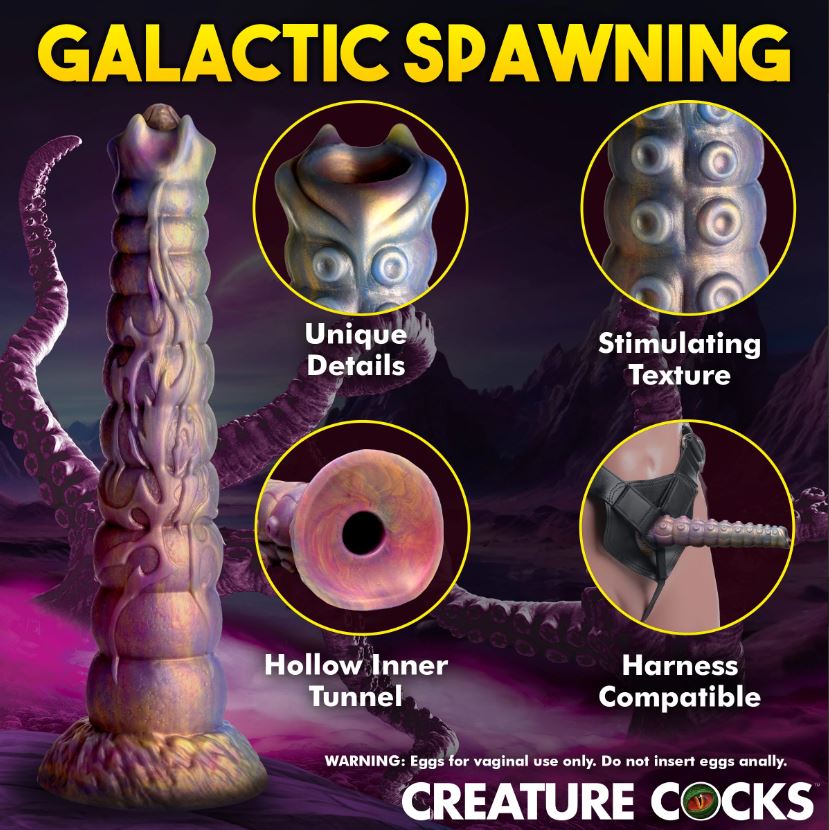 Creature Cocks Deep Invader - Tentacle Ovipositor Dildo with Eggs