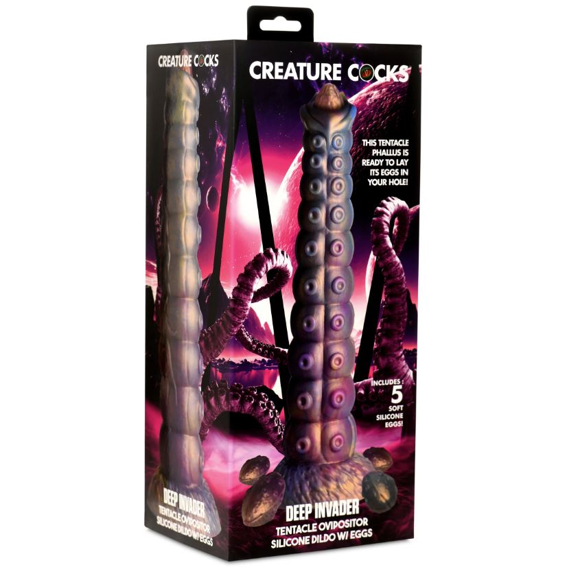 Creature Cocks Deep Invader - Tentacle Ovipositor Dildo with Eggs