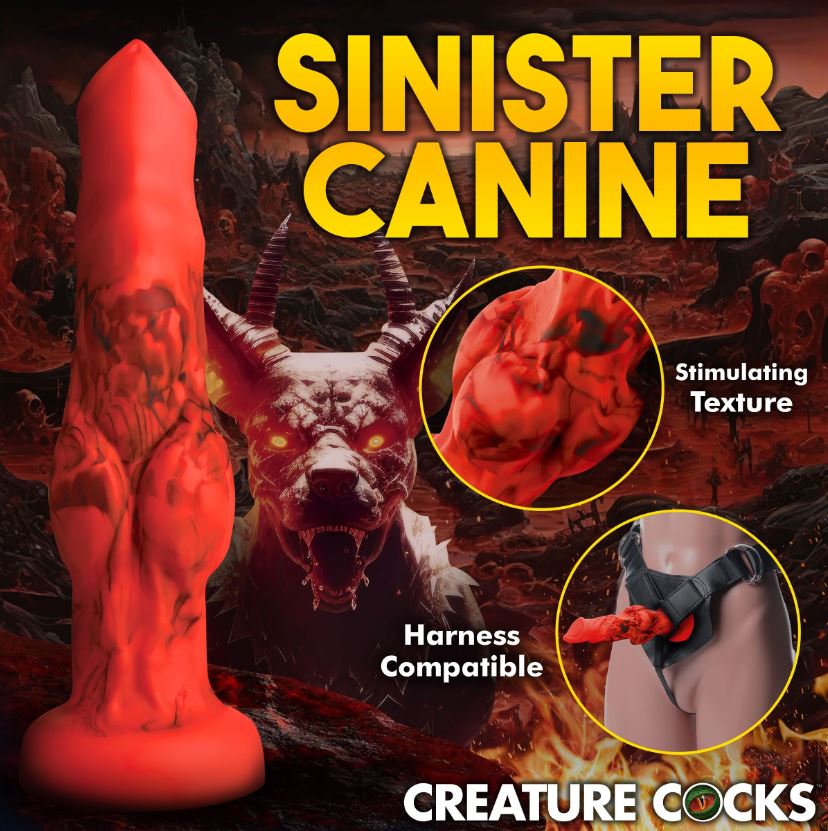 Creature Cocks Fire Hound - Knotted Fantasy Silicone Dildo