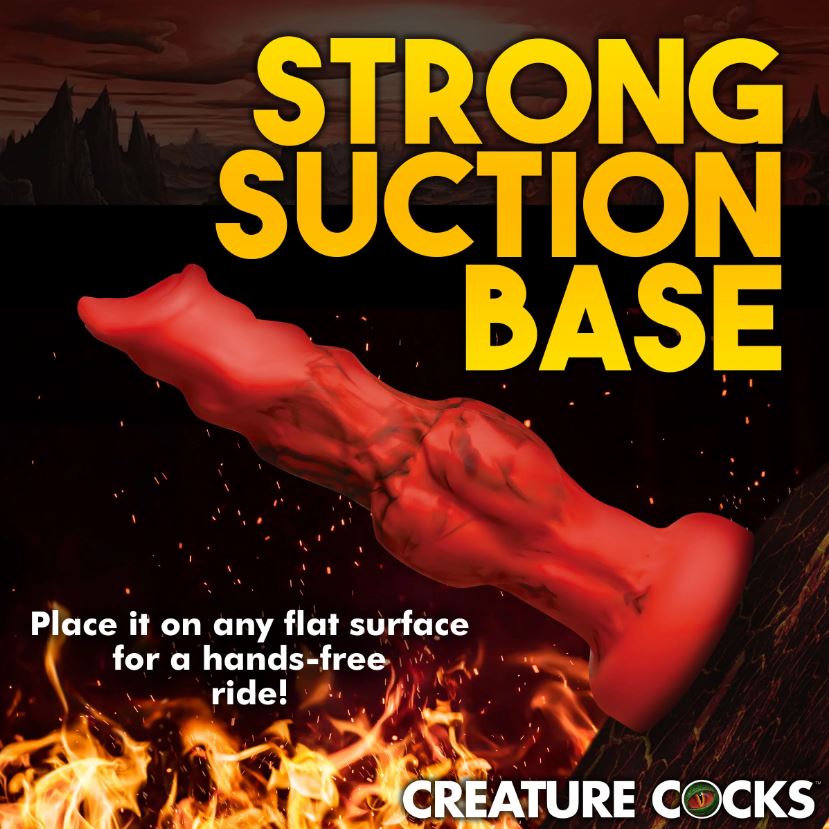 Creature Cocks Fire Hound - Knotted Fantasy Silicone Dildo