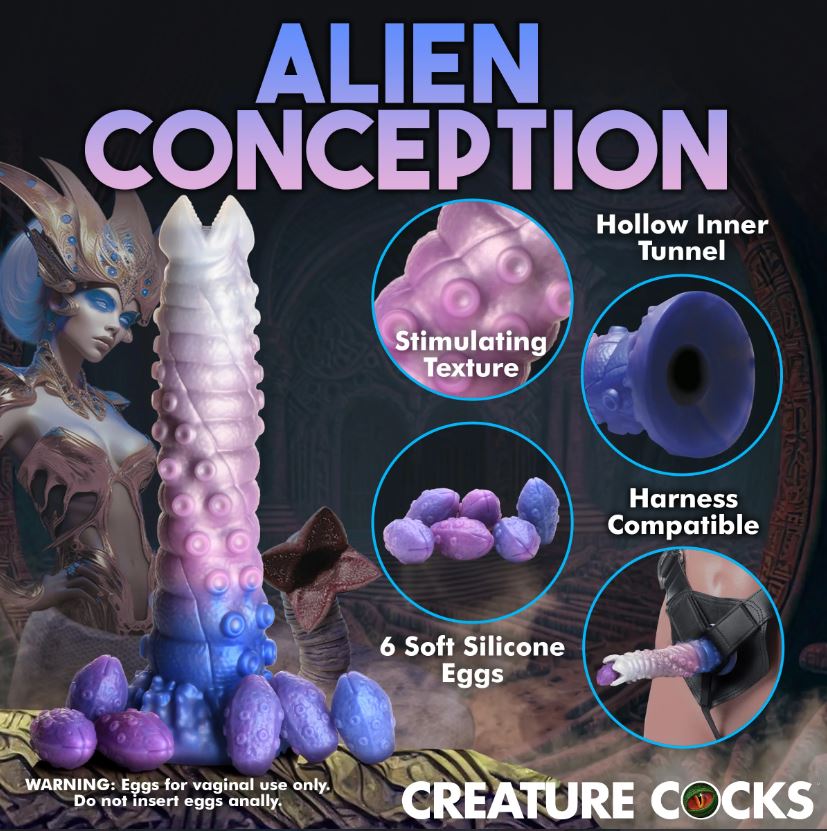Creature Cocks Tenta-Queen - Ovipositor Dildo with Eggs