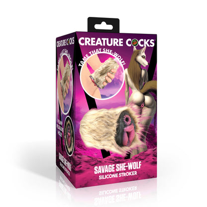 Creature Cocks Savage She-Wolf - Dual-Entry Furry Stroker