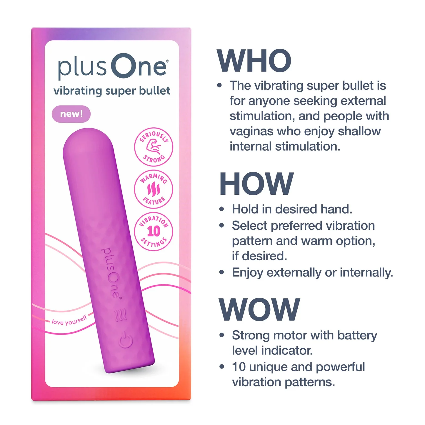 plusOne Super Bullet Vibrator — The Classic, Upgraded