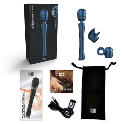 Man Wan Edgy Vibrating Wand - Stellar Blue