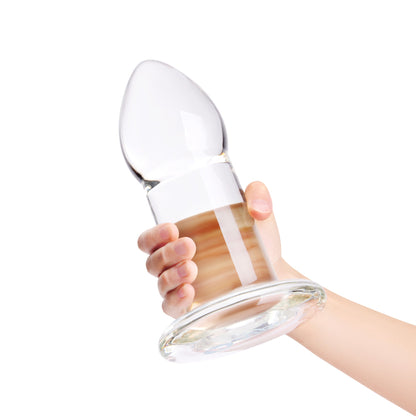 b-Vibe Advanced 8" Glass Anal Dildo - Borosilicate