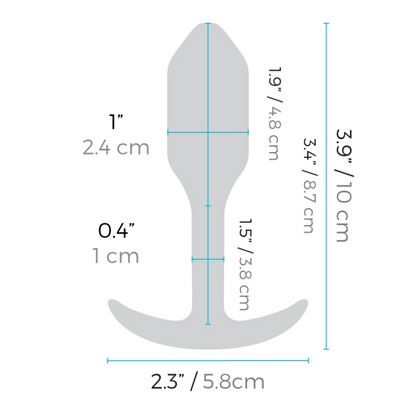 b-Vibe Vibrating Snug Plug - Weighted Anal Plug with 6 Vibration Patterns