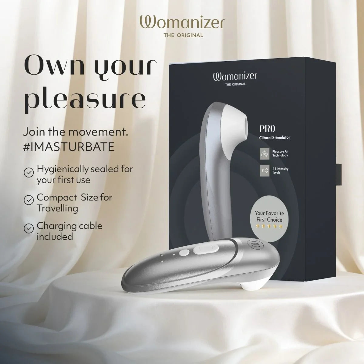 Womanizer product with packaging on a white background