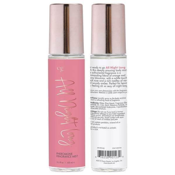 CG - ALL NIGHT LONG Fragrance Body Mist with Pheromones - Soft - Oriental 3.5oz | 103mL - PlayLoveToys