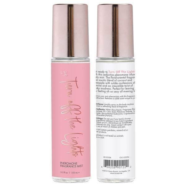 CG - TURN OFF THE LIGHTS Fragrance Body Mist with Pheromones - Floral - Oriental 3.5oz | 103mL - PlayLoveToys