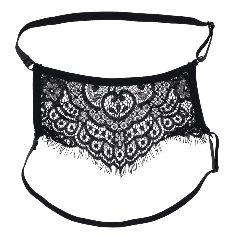 Veiled Vision Lace Blindfold - Black