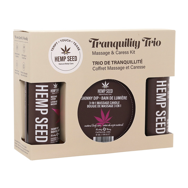 Hemp Seed Tranquility Massage Trio Gift Set - Skinny Dip