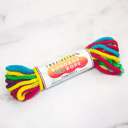 Emojibator - Funfetti Rainbow Bondage Rope - PlayLoveToys