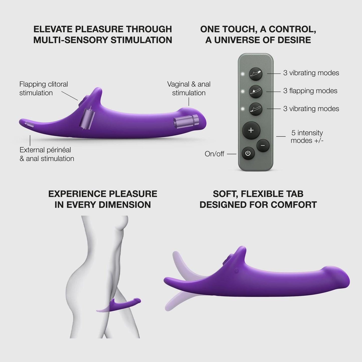 STRAP-ON-ME Multi Orgasm Dildo - S / M / L
