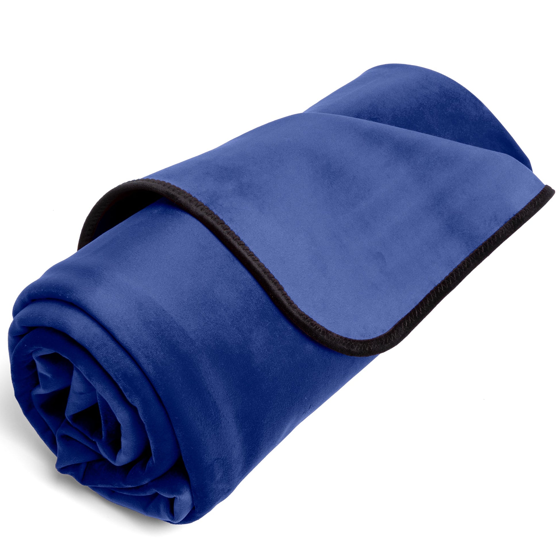 Fascinator Throw Blue Velvish - Travel Size